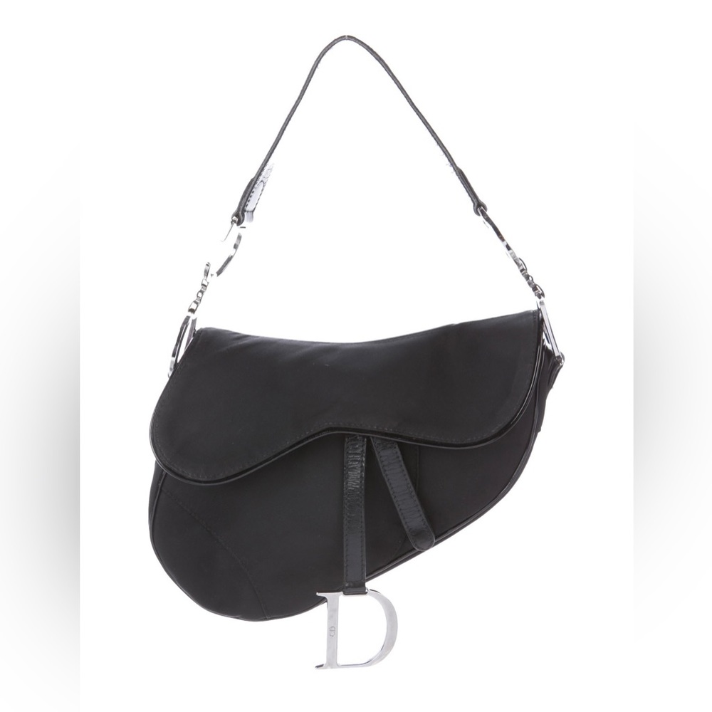 Christian Dior Black Nylon Saddle Bag
